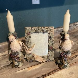 Vintage Innovation Giftware Corp. Bird Candleholders and Picture Frame